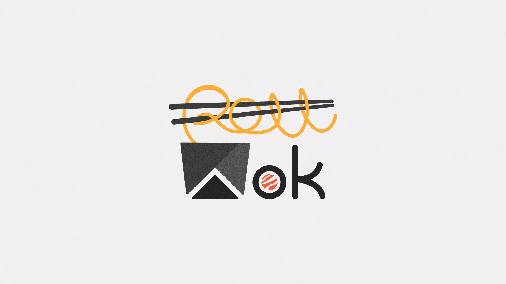 Разработка логотипа суши-бара «Roll Wok Club» в Калтане